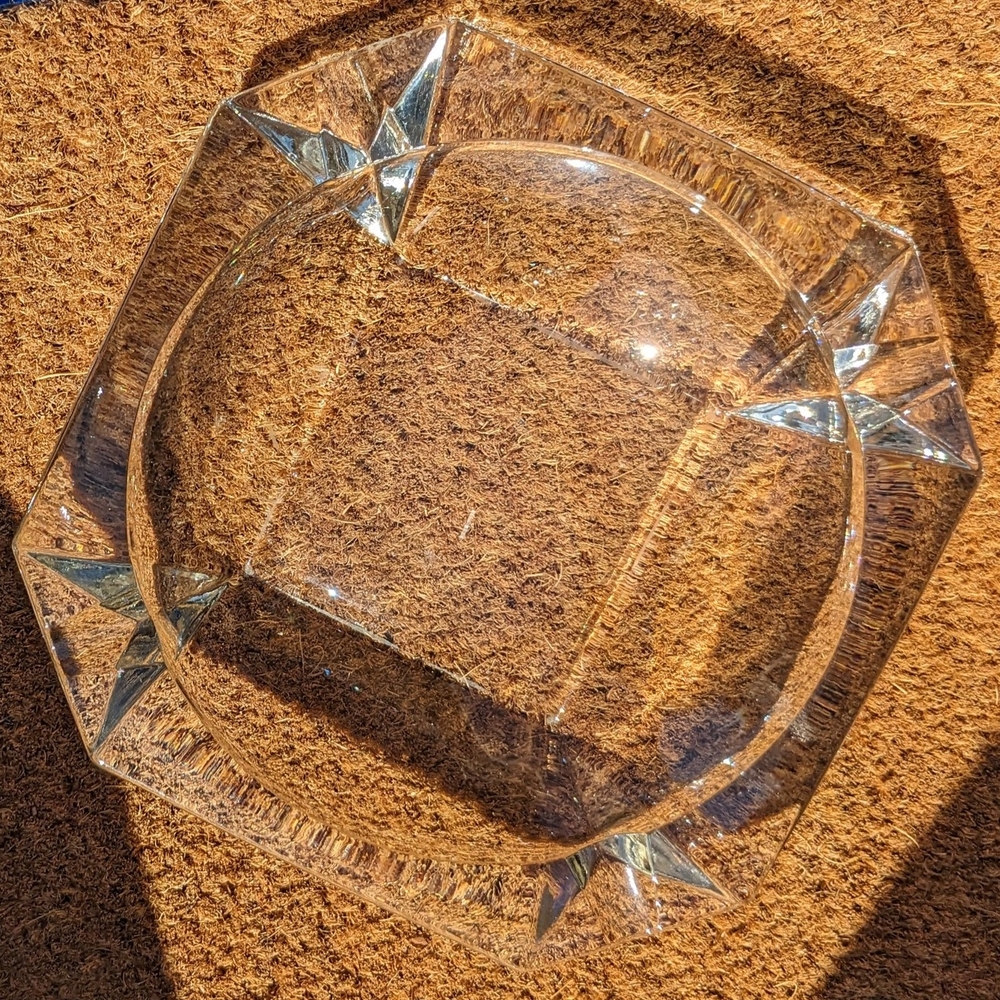 Elegant Clear Glass Decorative Bowl
